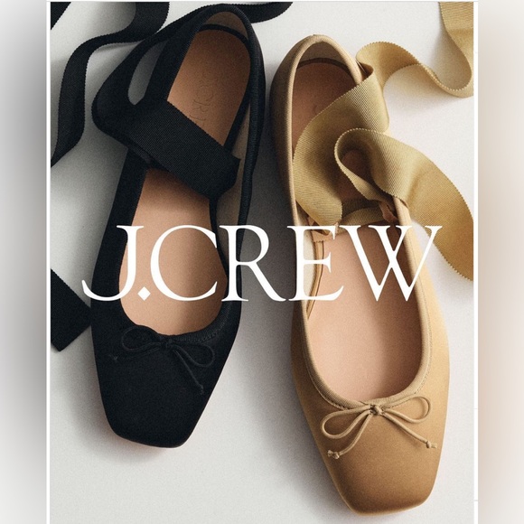 Jcrew Quinn lace-up ballet flats in satin